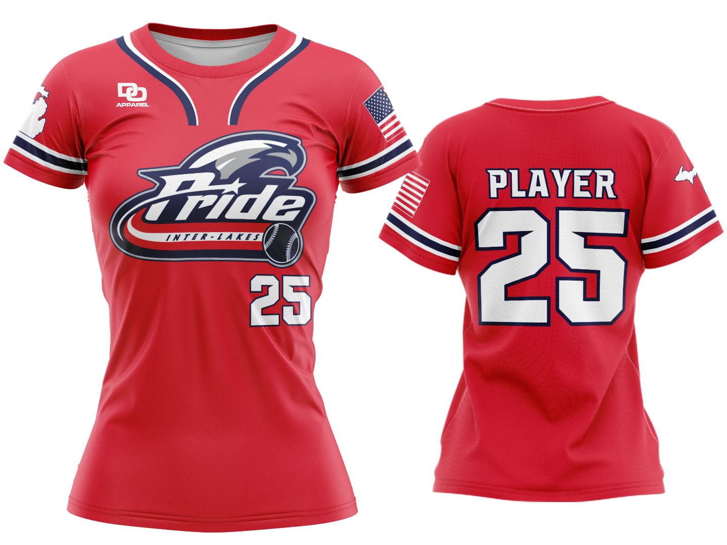 Custom Womens Crew Jersey - Red OSU