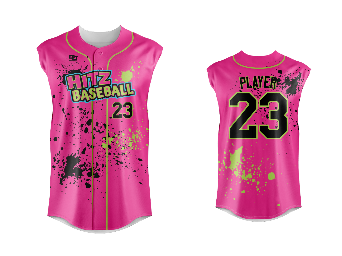 Custom Sleeveless Button Up Jersey - Party Animals
