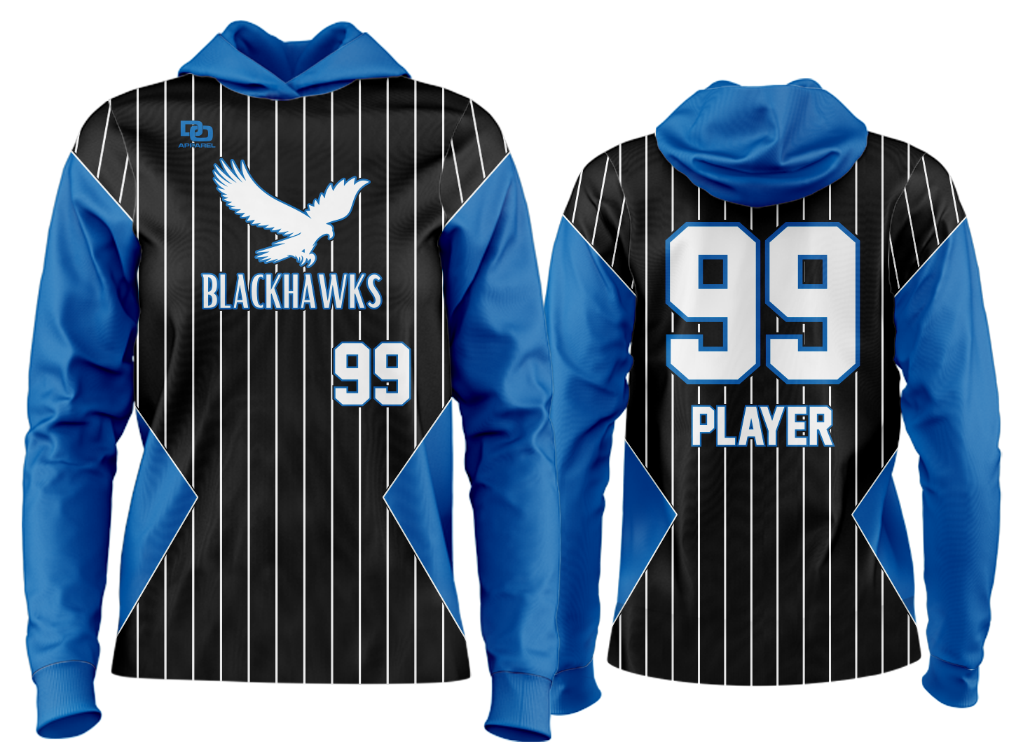 Custom Team Hoodie - Black 1