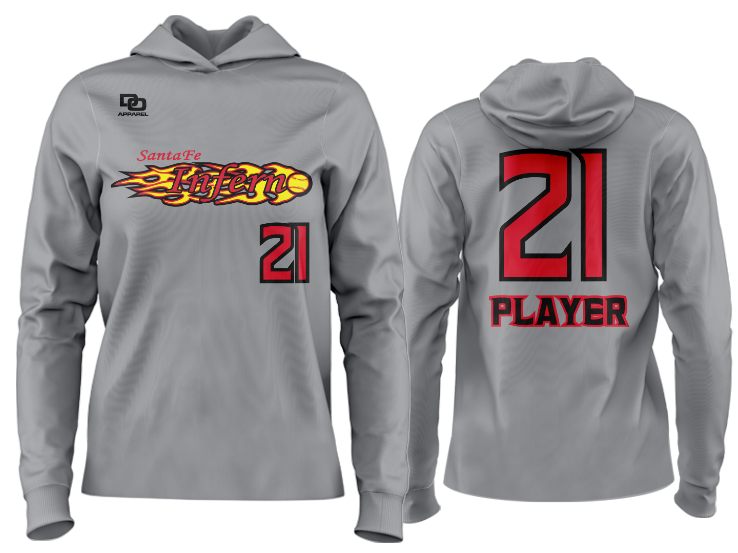 Custom Team Hoodie - Grey