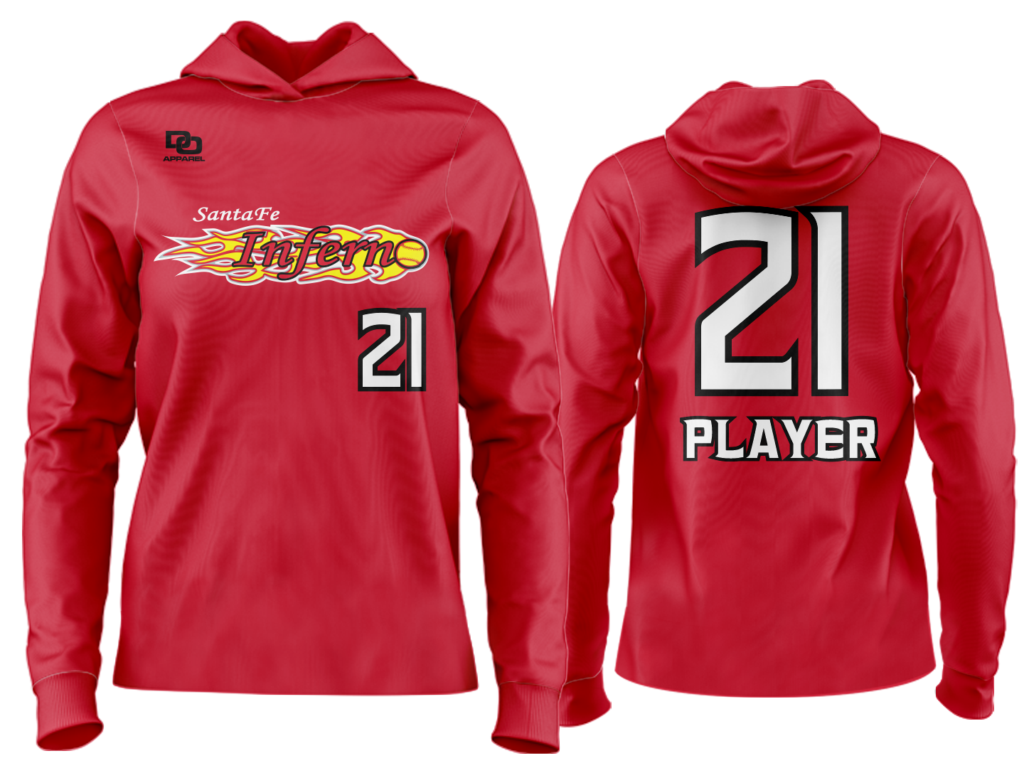 Custom Team Hoodie - Red