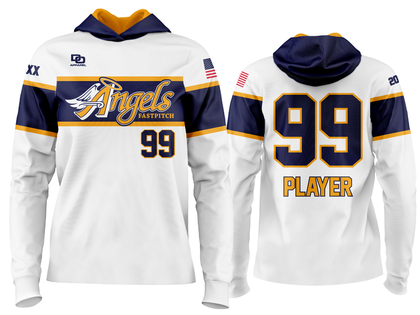 Custom Team Hoodie - White