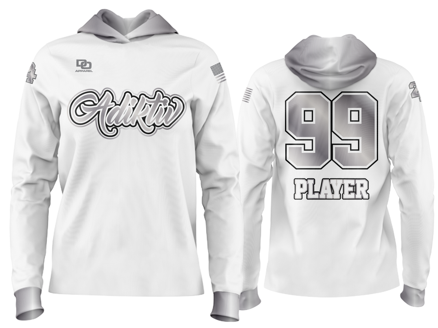 Custom Team Hoodie - White Out