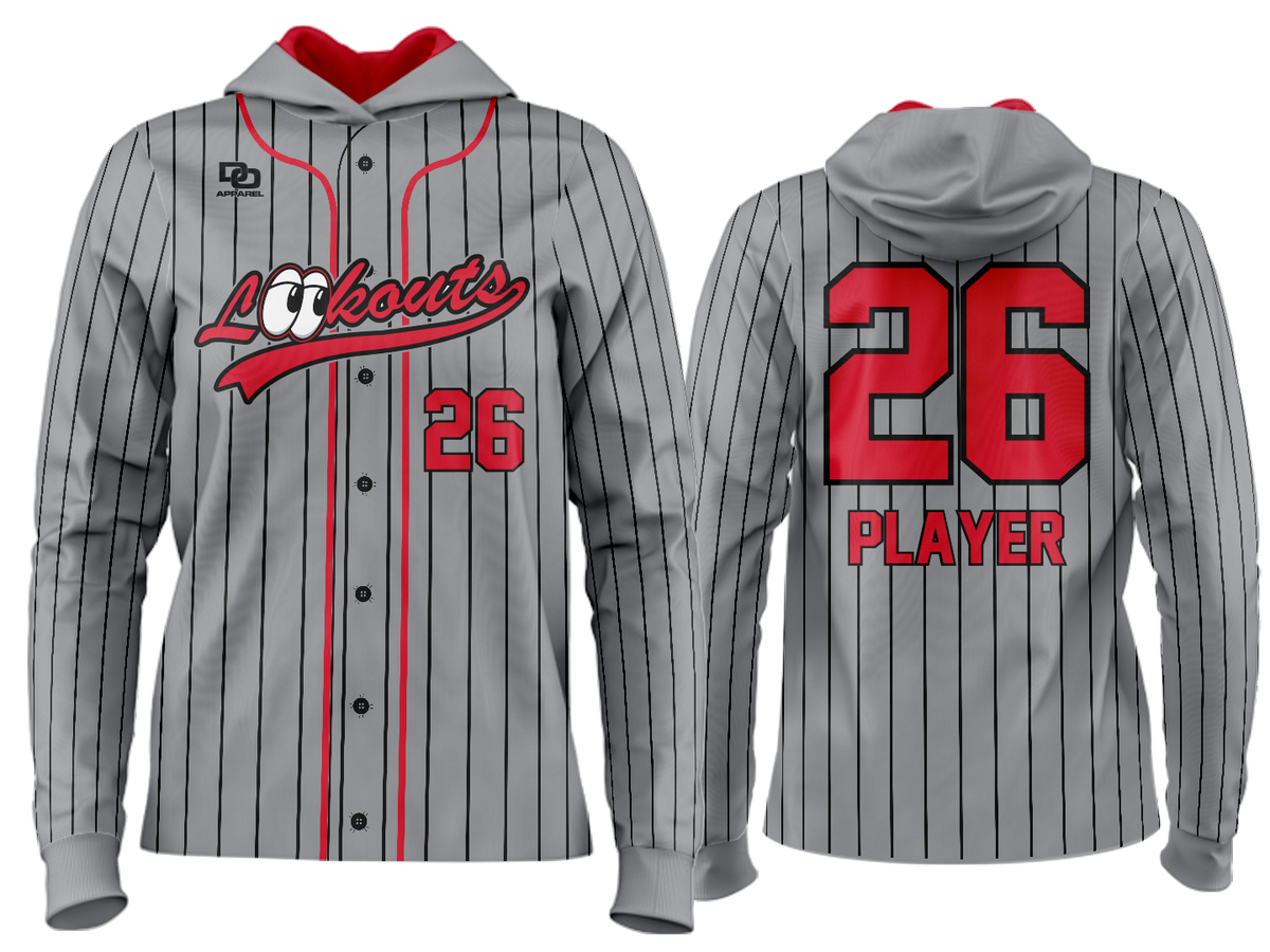 Custom Team Hoodie - Charcoal Pinstripe