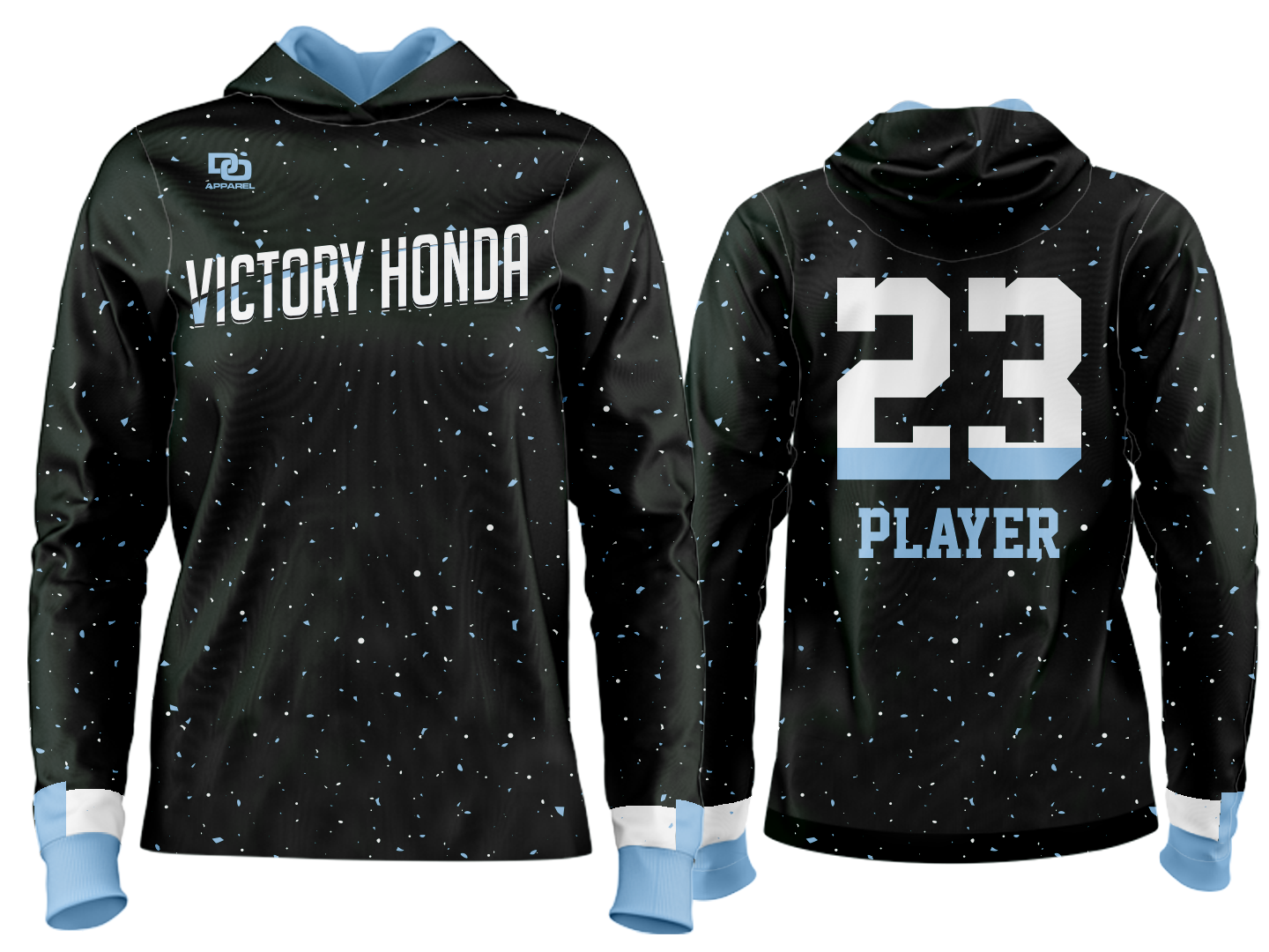 Custom Team Hoodie - Black Splatter