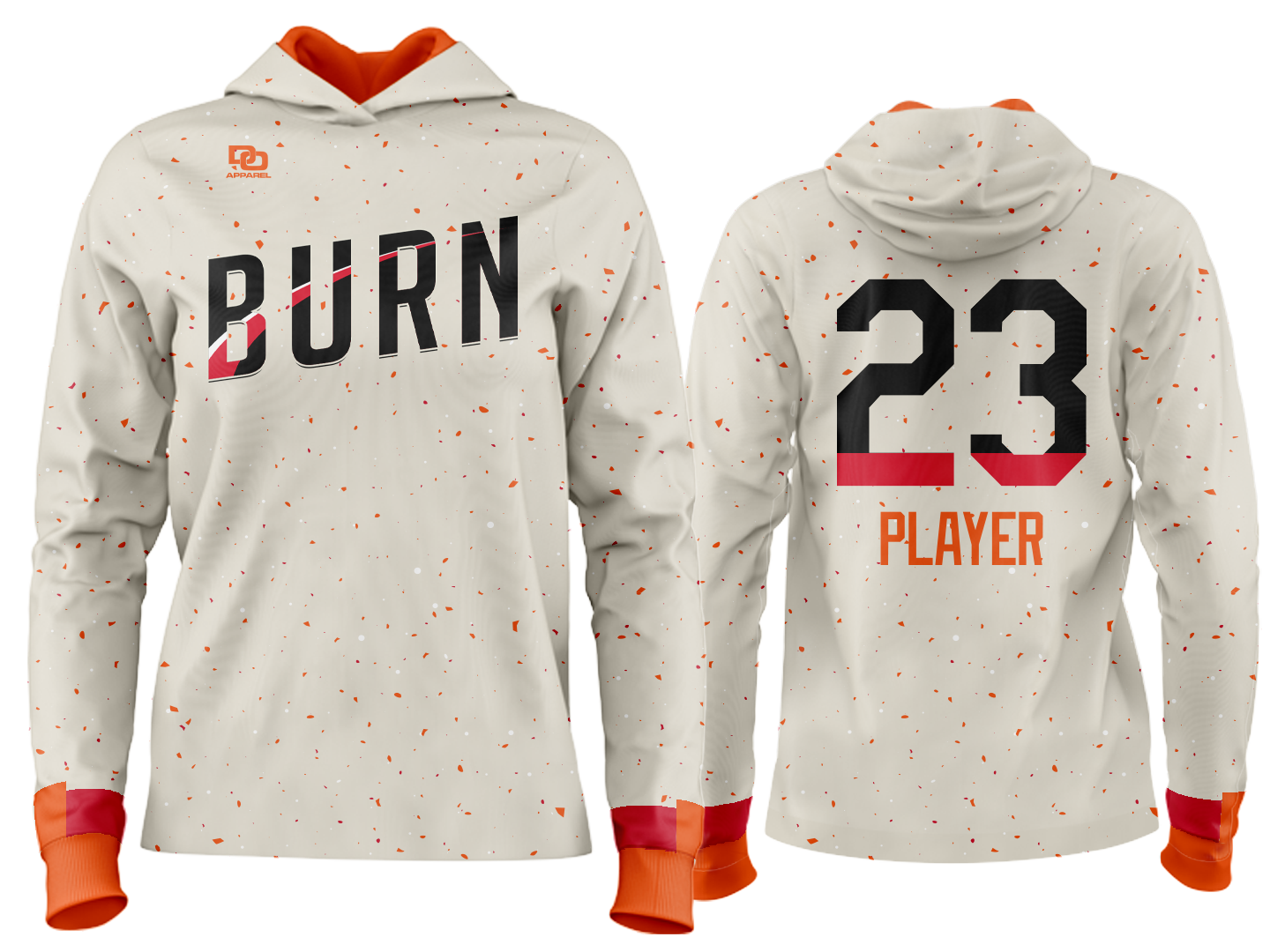 Custom Team Hoodie - Ivory Splatter
