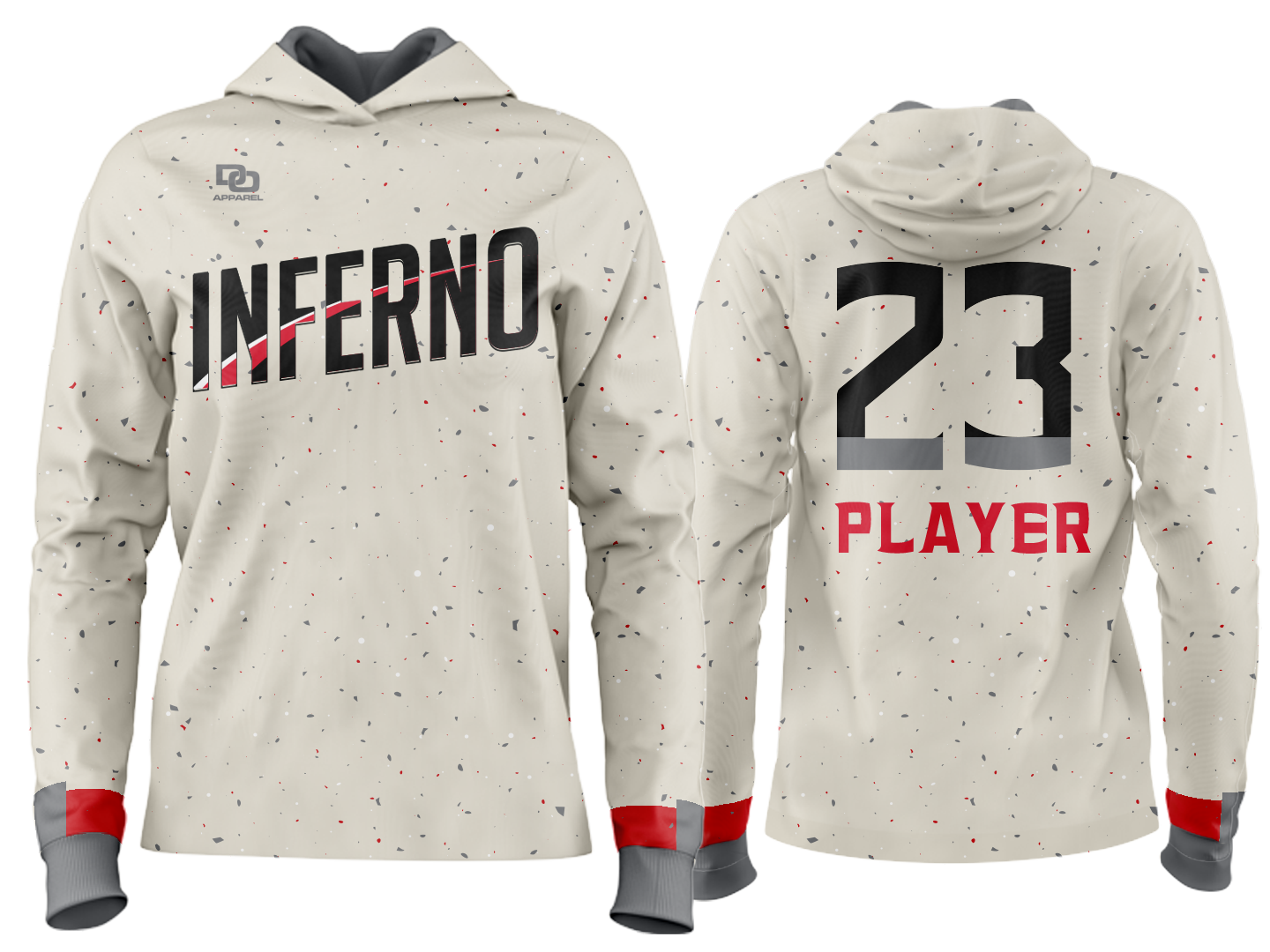 Custom Team Hoodie - Ivory Splatter