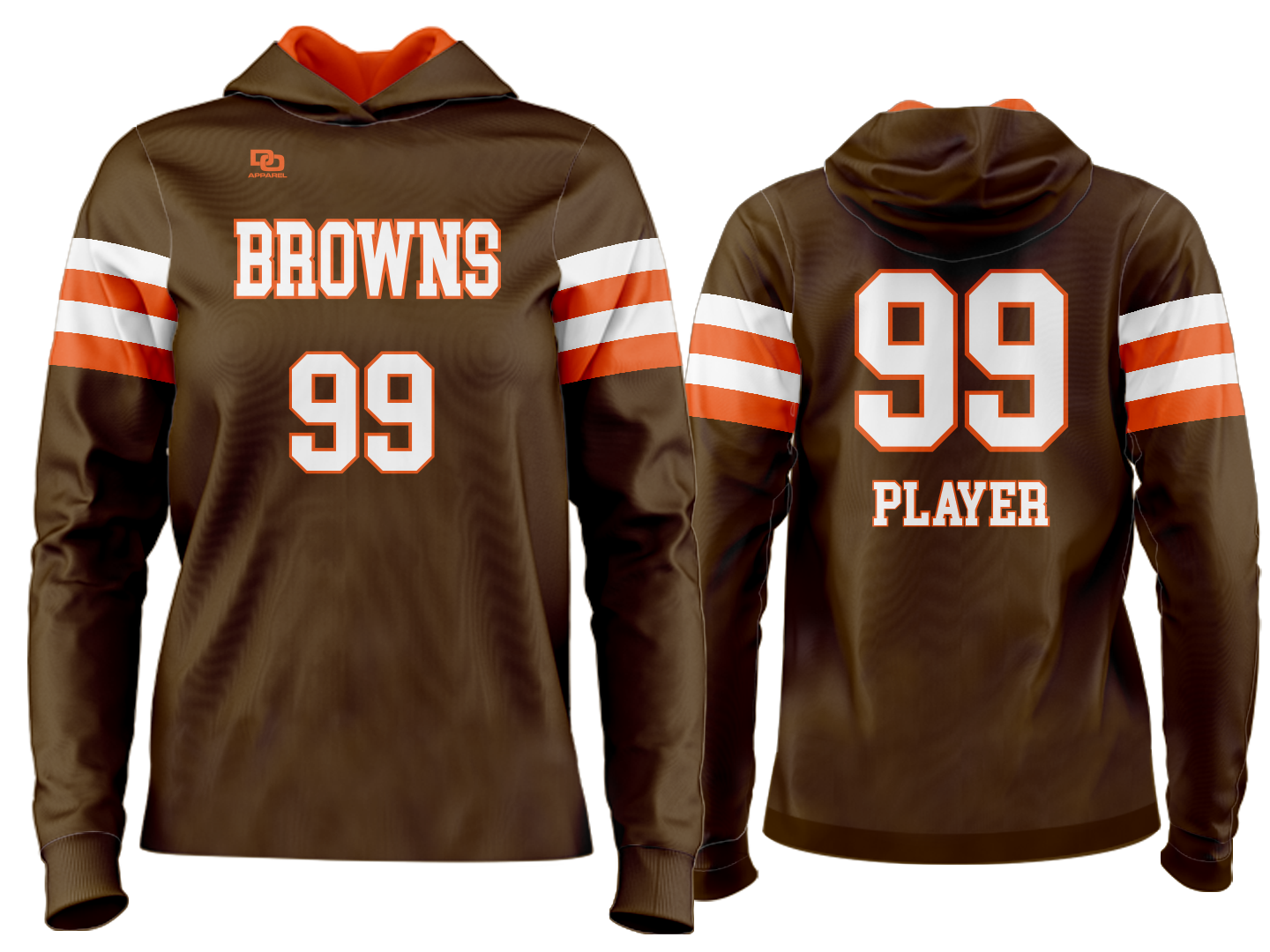 Custom Team Hoodie - Brown