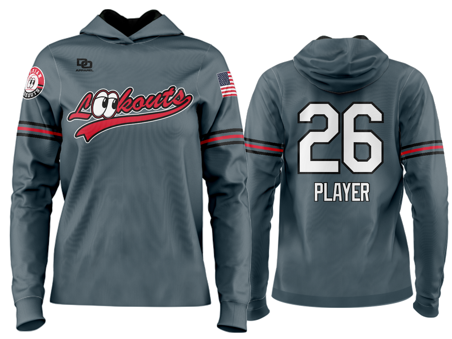 Custom Team Hoodie - Charcoal
