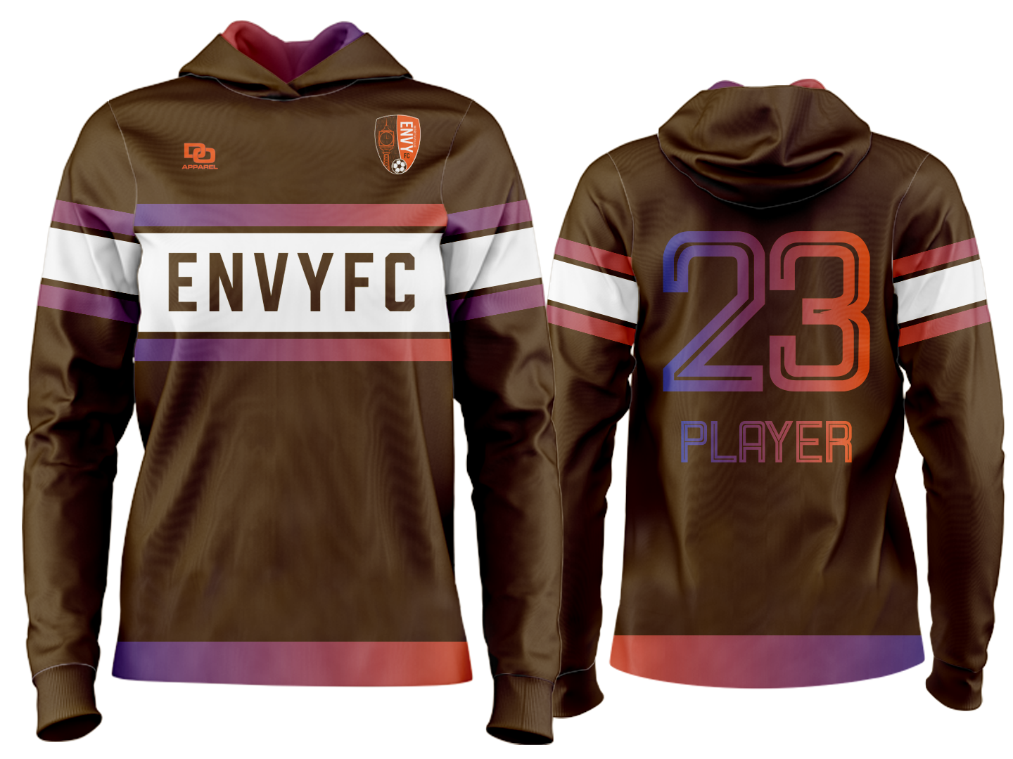 Custom Team Hoodie - Brown
