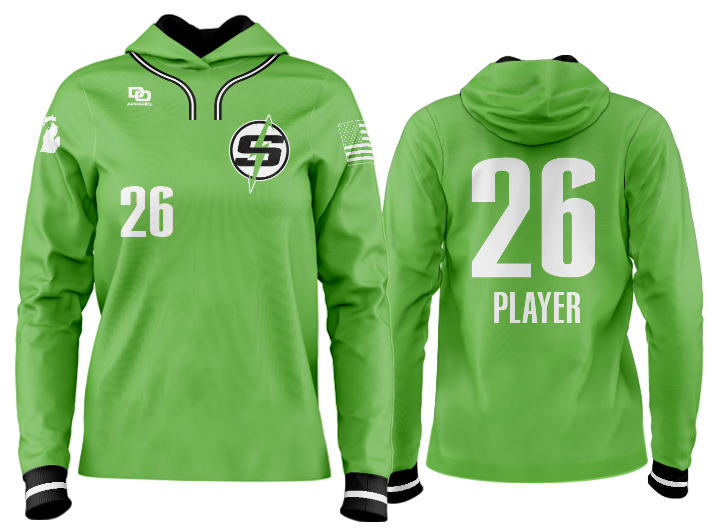 Custom Team Hoodie - Lime