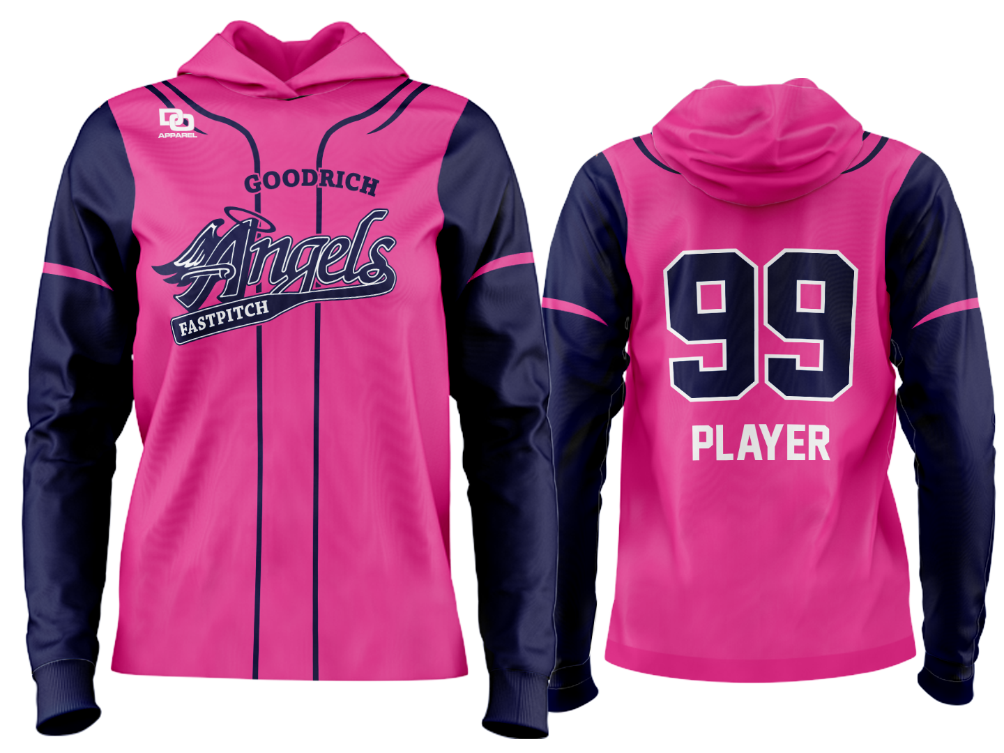Custom Team Hoodie - Pink