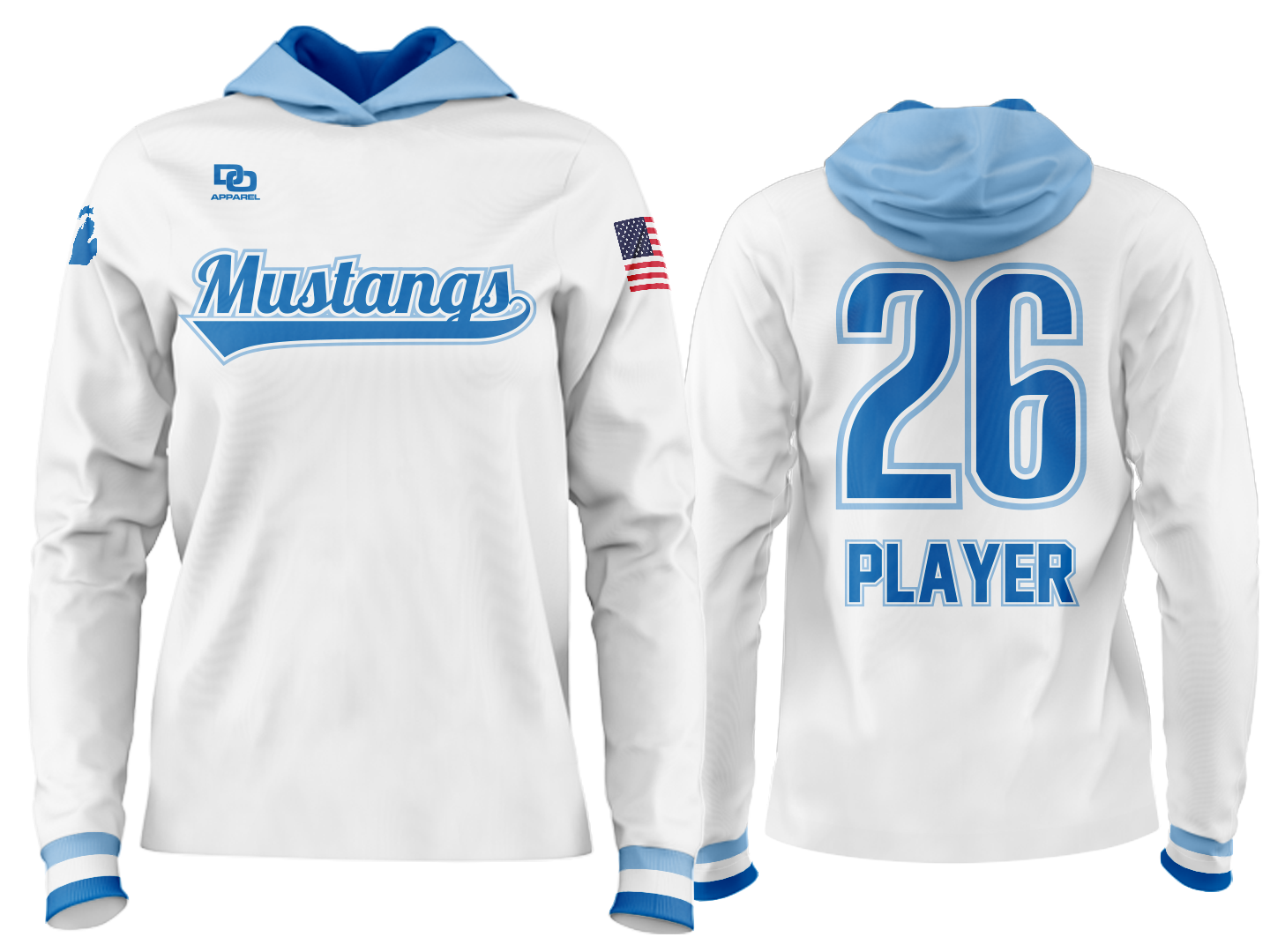 Custom Team Hoodie - White