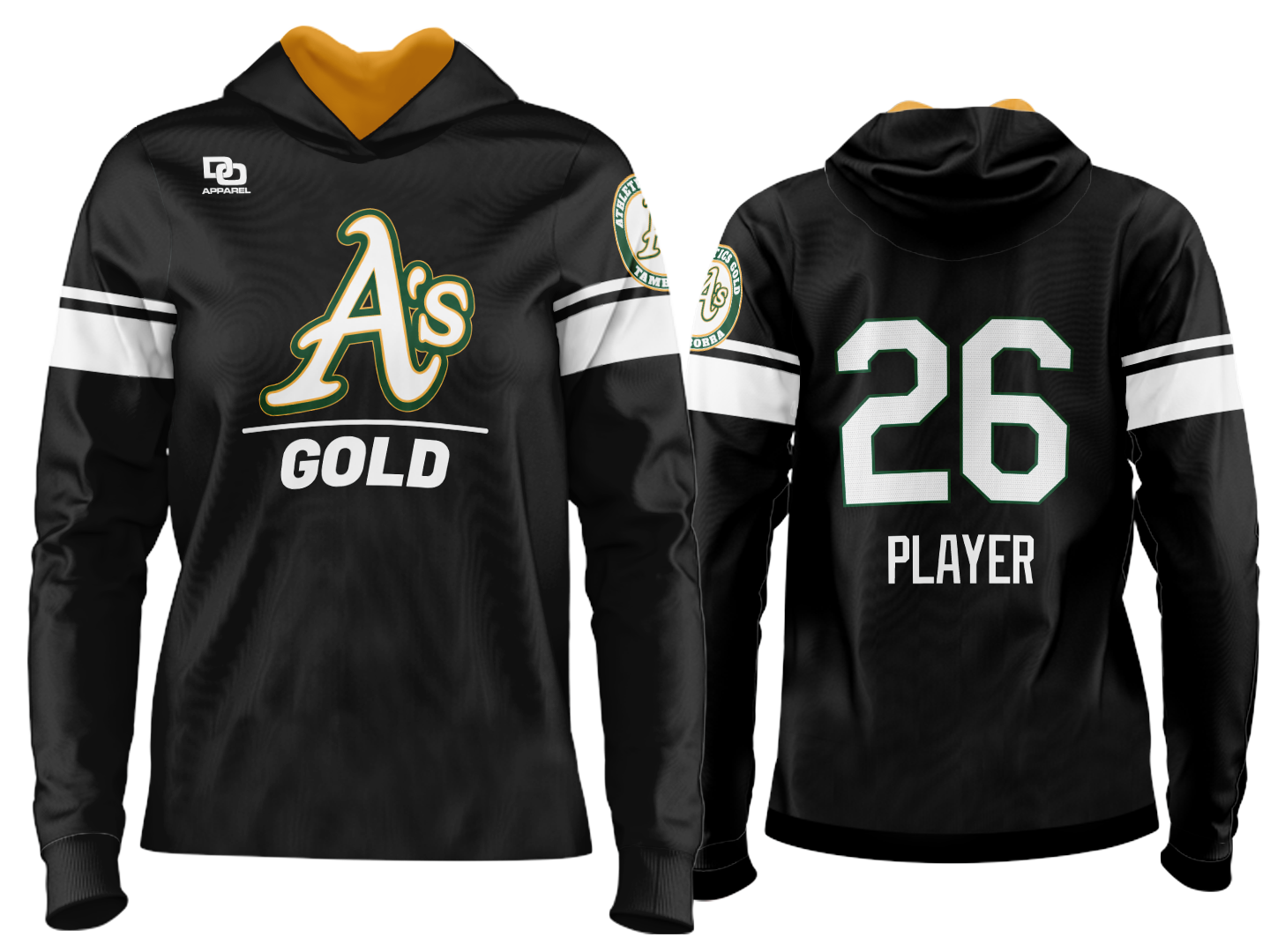 Custom Team Hoodie - Black/White