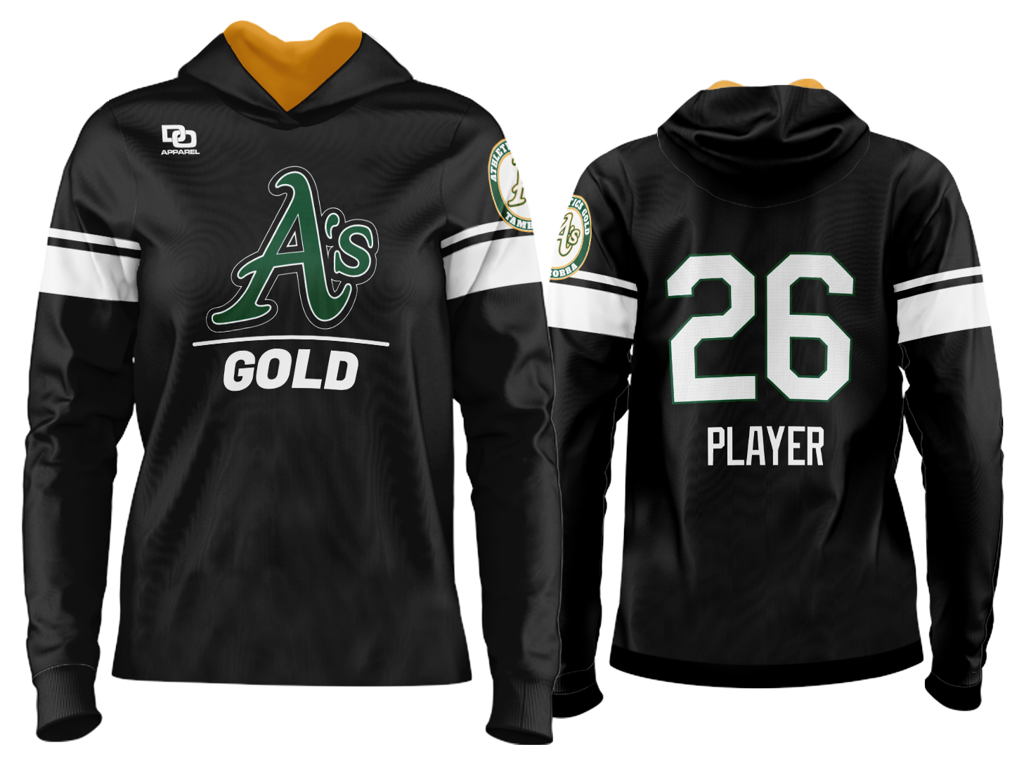 Custom Team Hoodie - Black/White