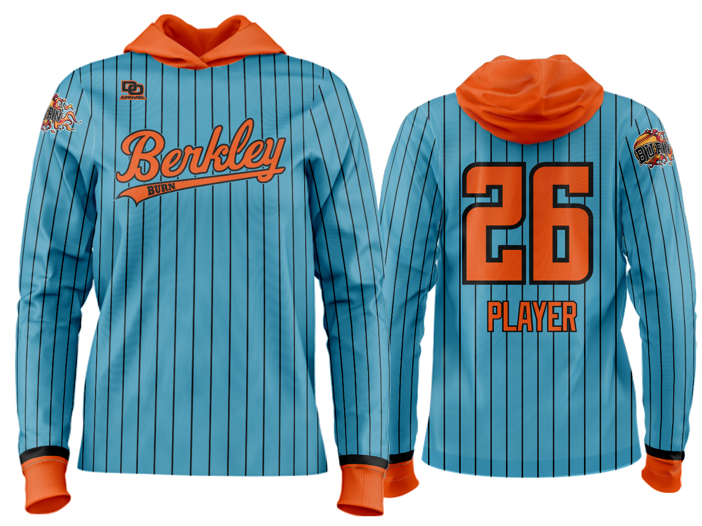 Custom Team Hoodie - Columbia Pinstripe