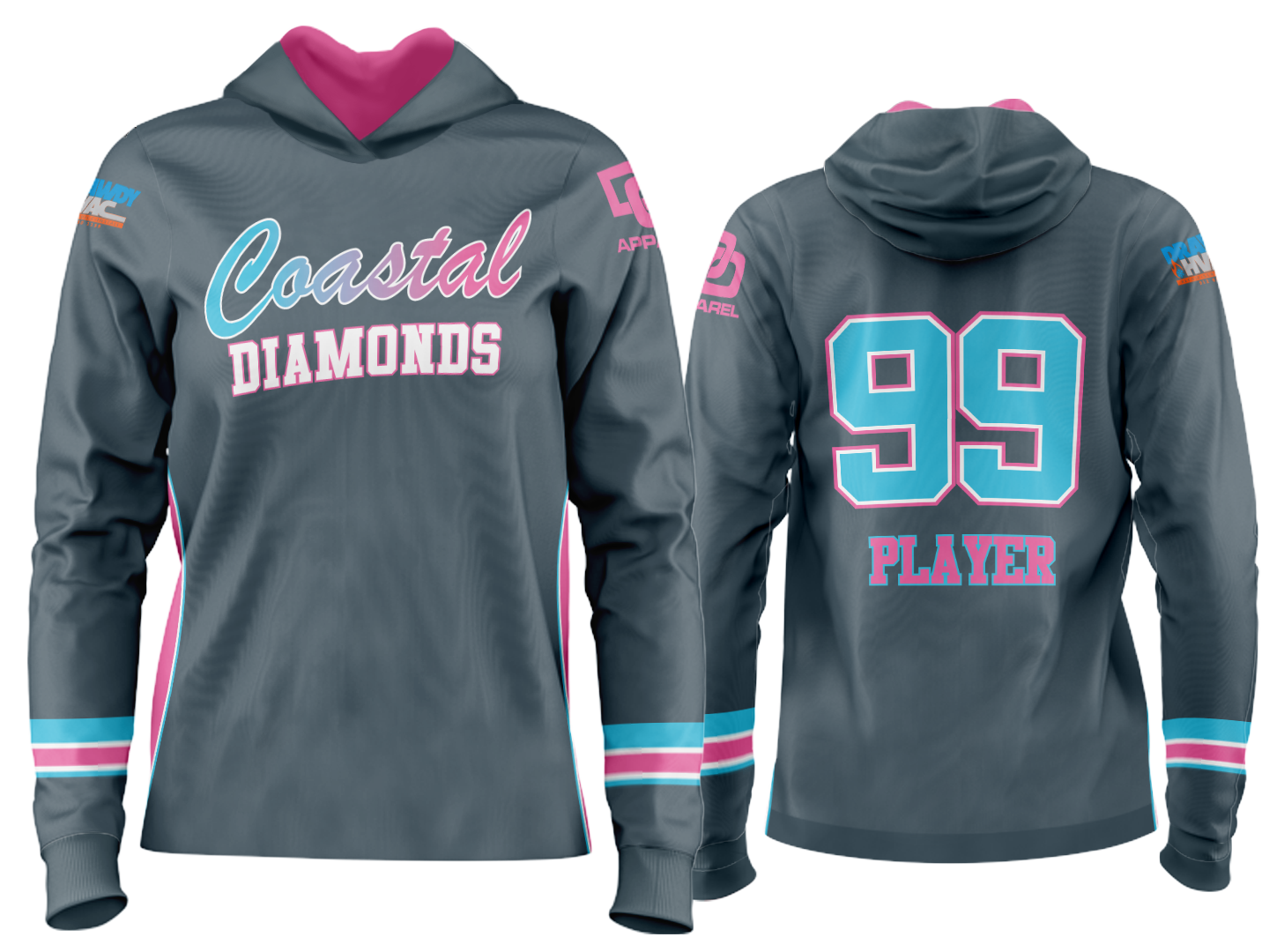 Custom Team Hoodie - Charcoal