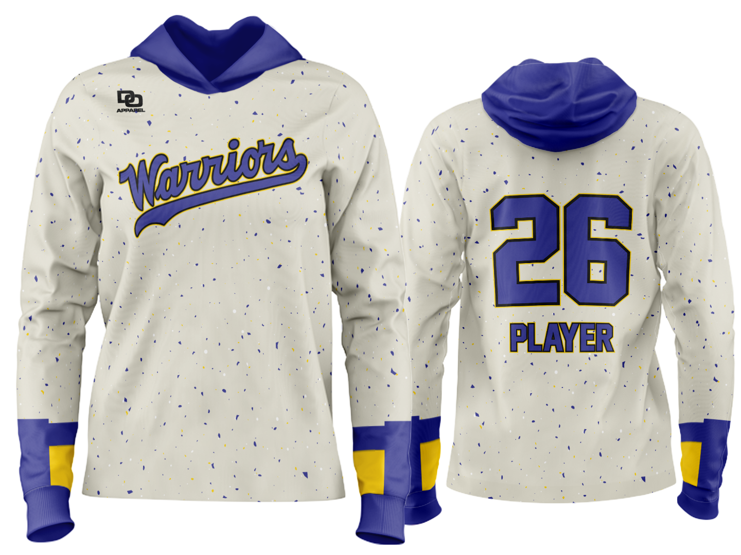 Custom Team Hoodie - Cream Splatter