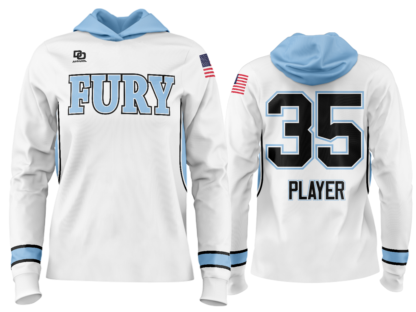Custom Team Hoodie - White