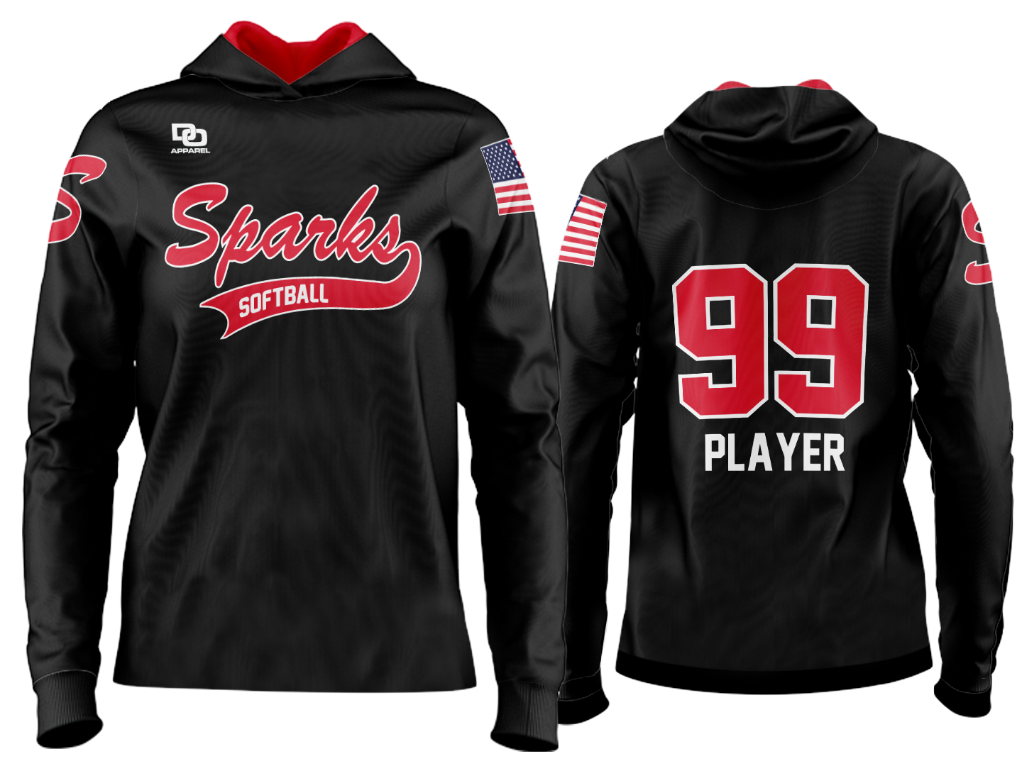 Custom Team Hoodie - Black