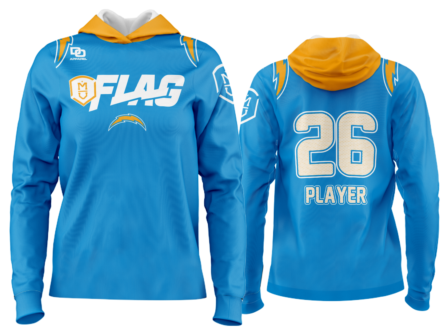 Millard Custom Team Hoodie - Chargers
