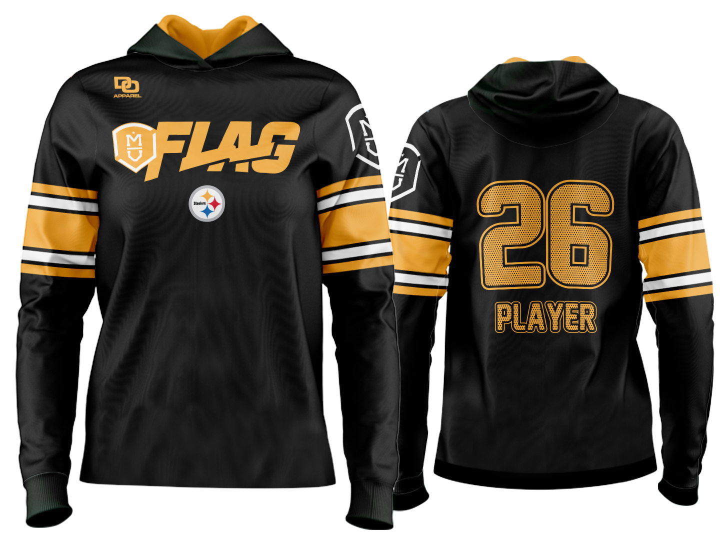 Millard Custom Team Hoodie - Steelers