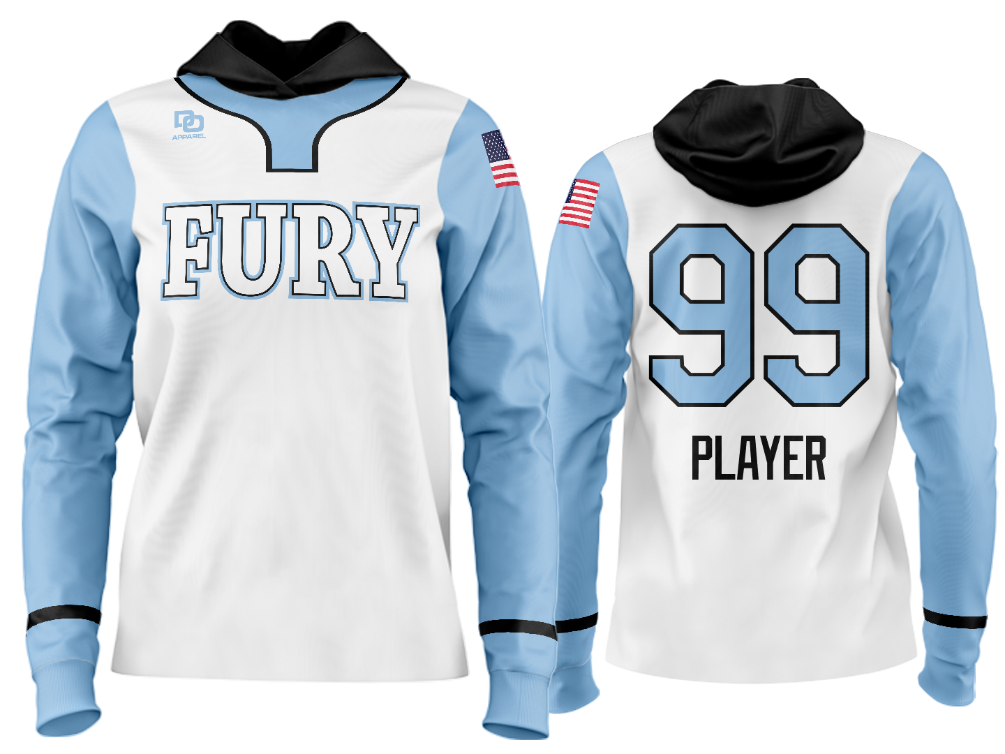Custom Team Hoodie - GA White
