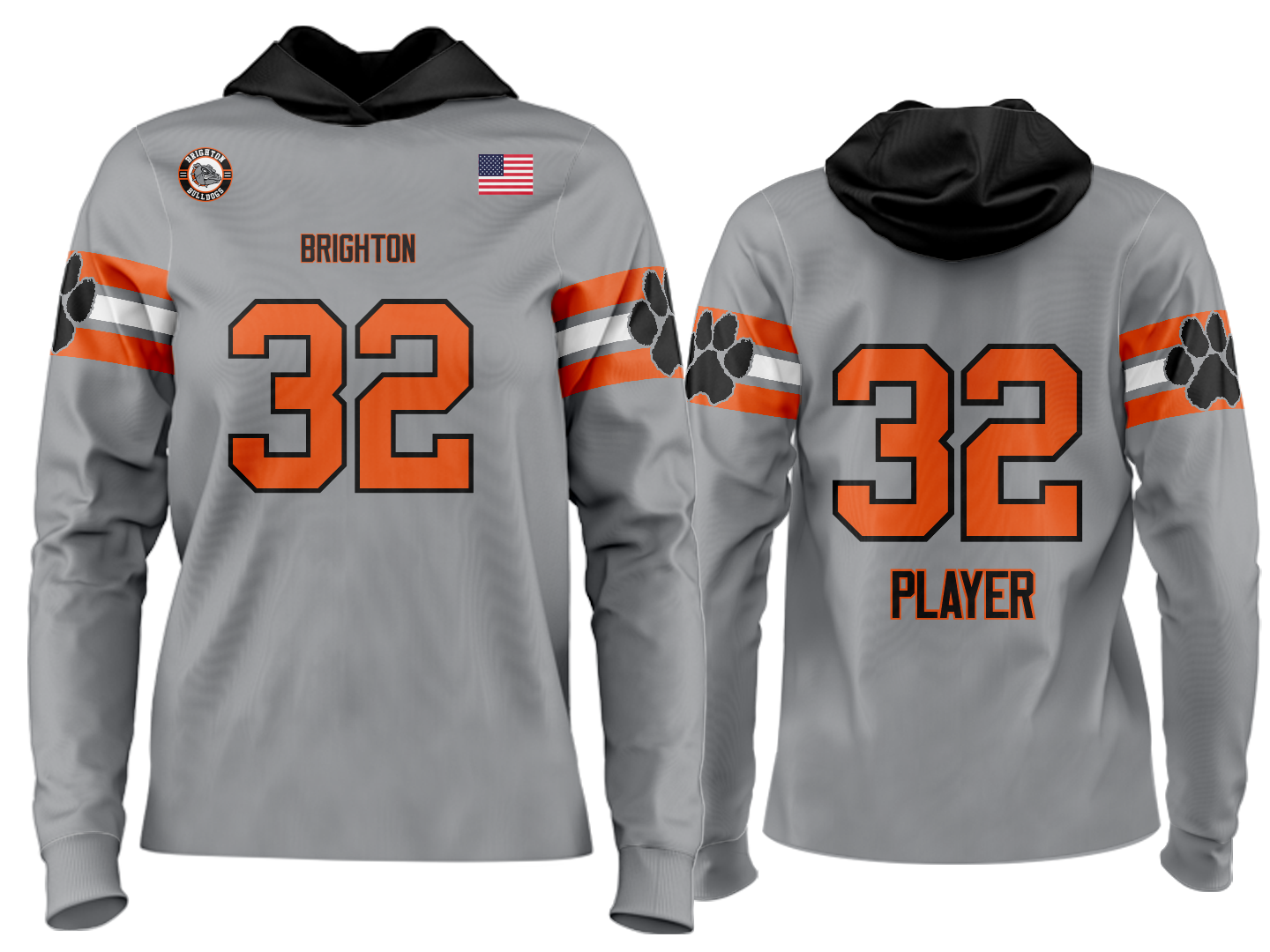 Custom Team Hoodie - Gray