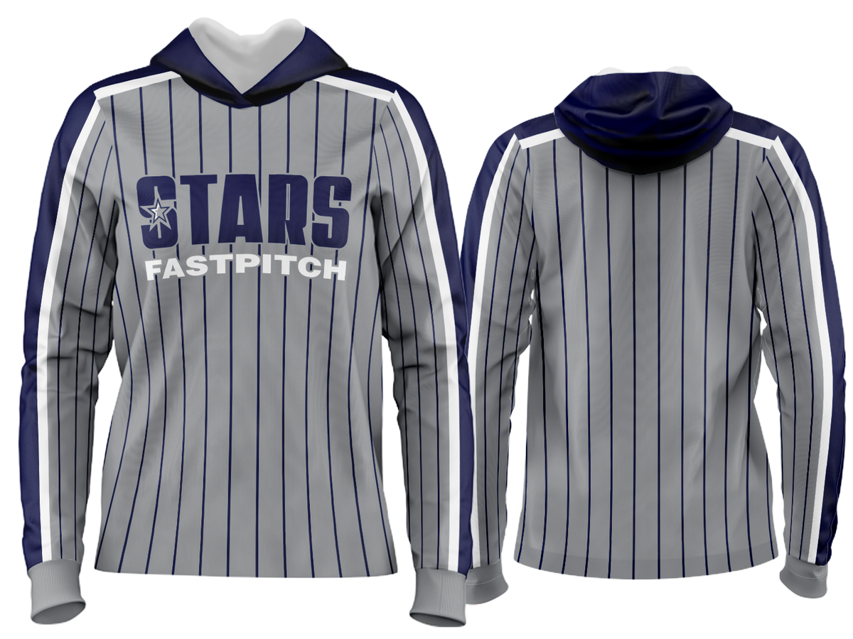 Custom Team Hoodie - Grey Pinstripe