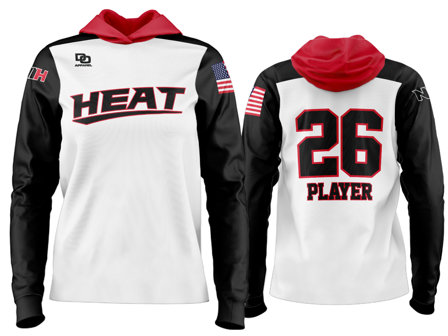 Custom Team Hoodie - White