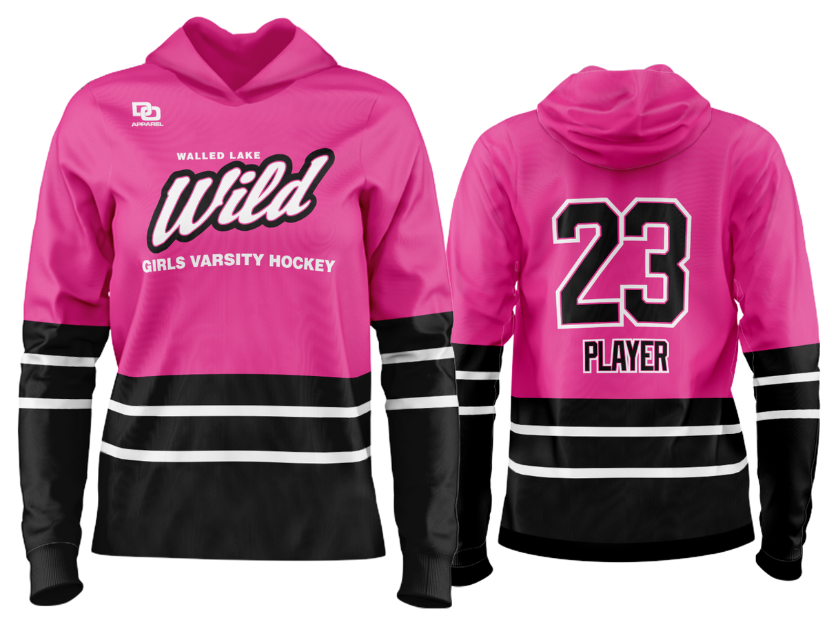 Custom Team Hoodie - Hot Pink