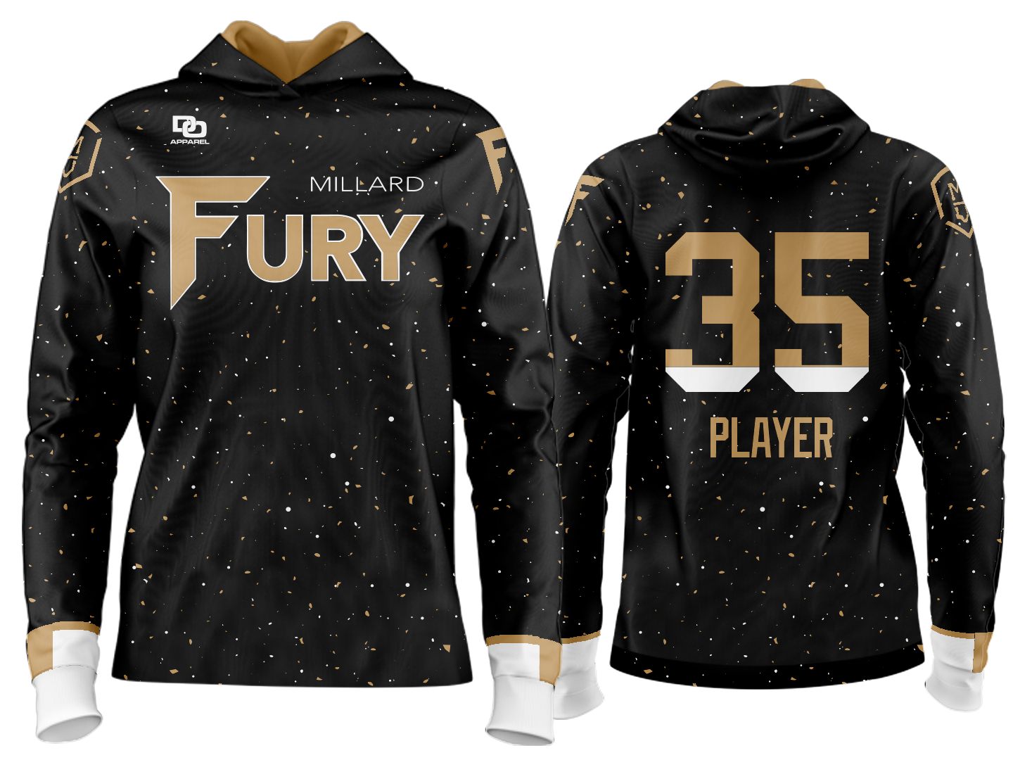 Custom Team Hoodie - Black Splatter