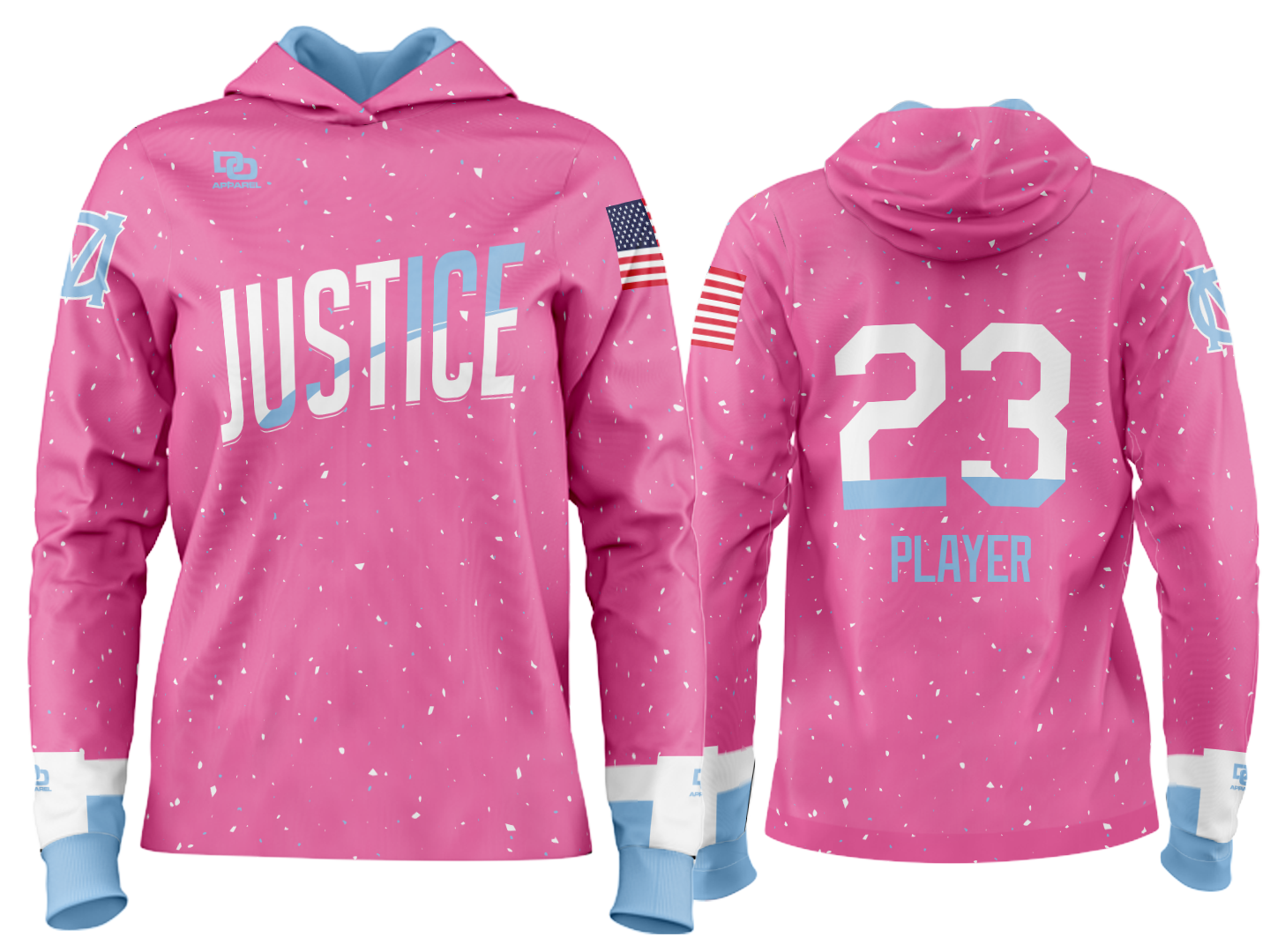 Custom Team Hoodie - Pink Splatter