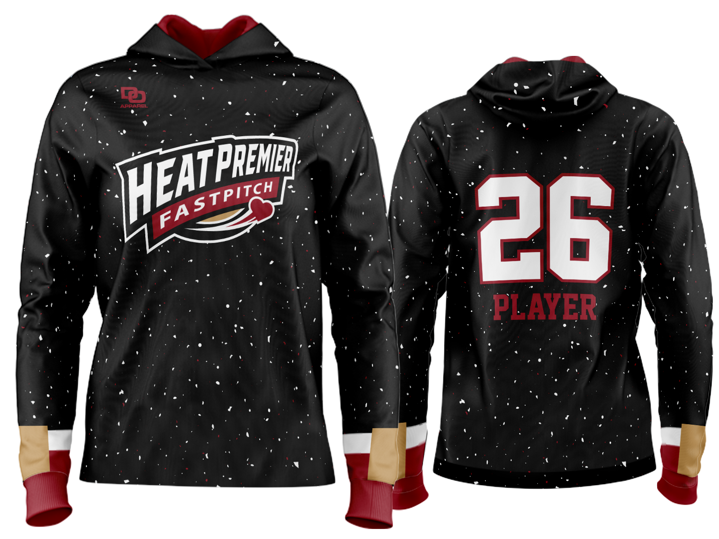 Custom Team Hoodie - Black Splatter