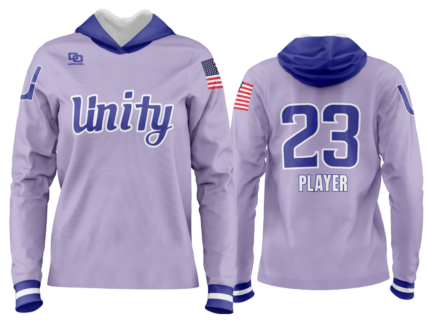 Custom Team Hoodie - Lavender Script