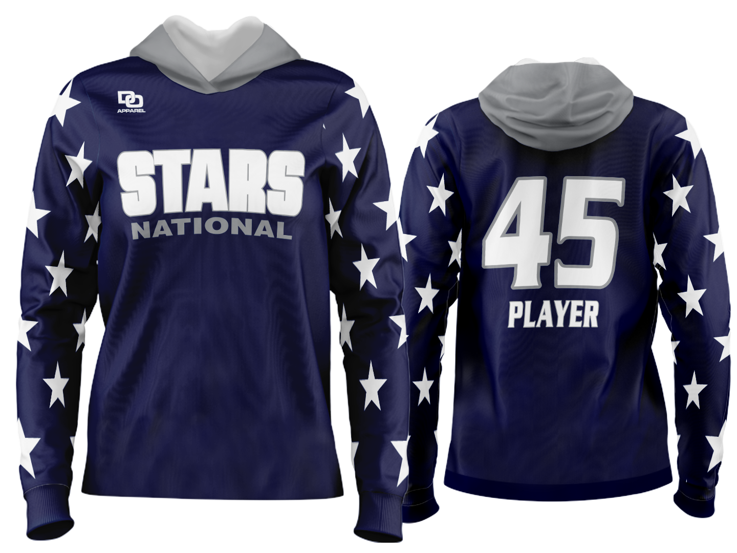Custom Team Hoodie - Alt Navy National