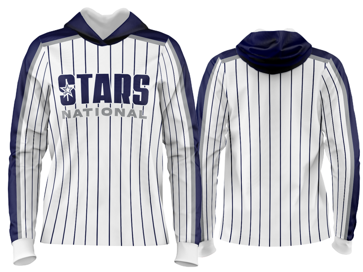 Custom Team Hoodie - White Pinstripe National