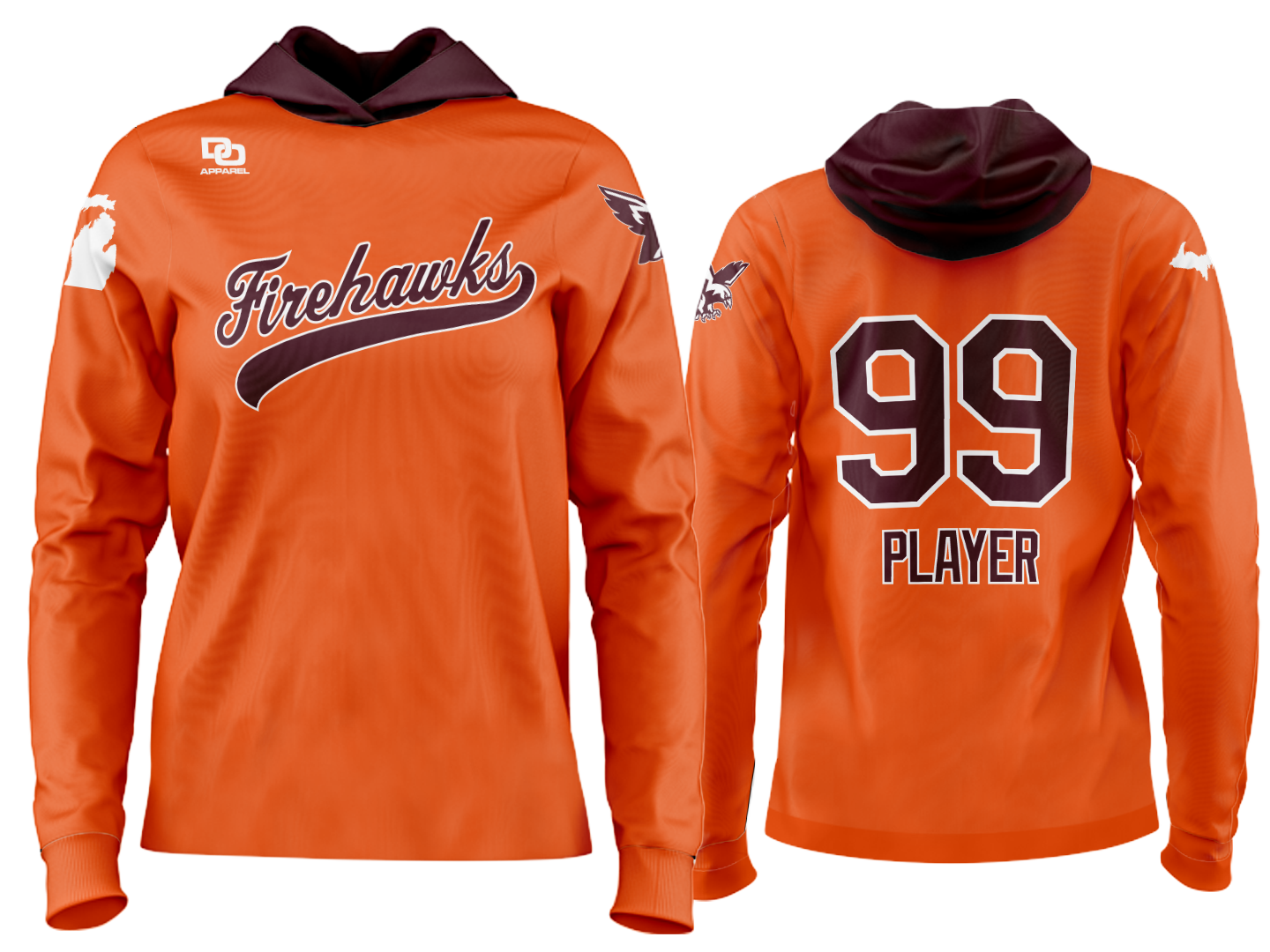 Custom Team Hoodie - Orange