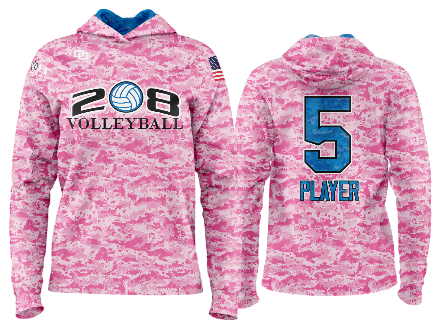 Custom Team Hoodie - Pink Camo