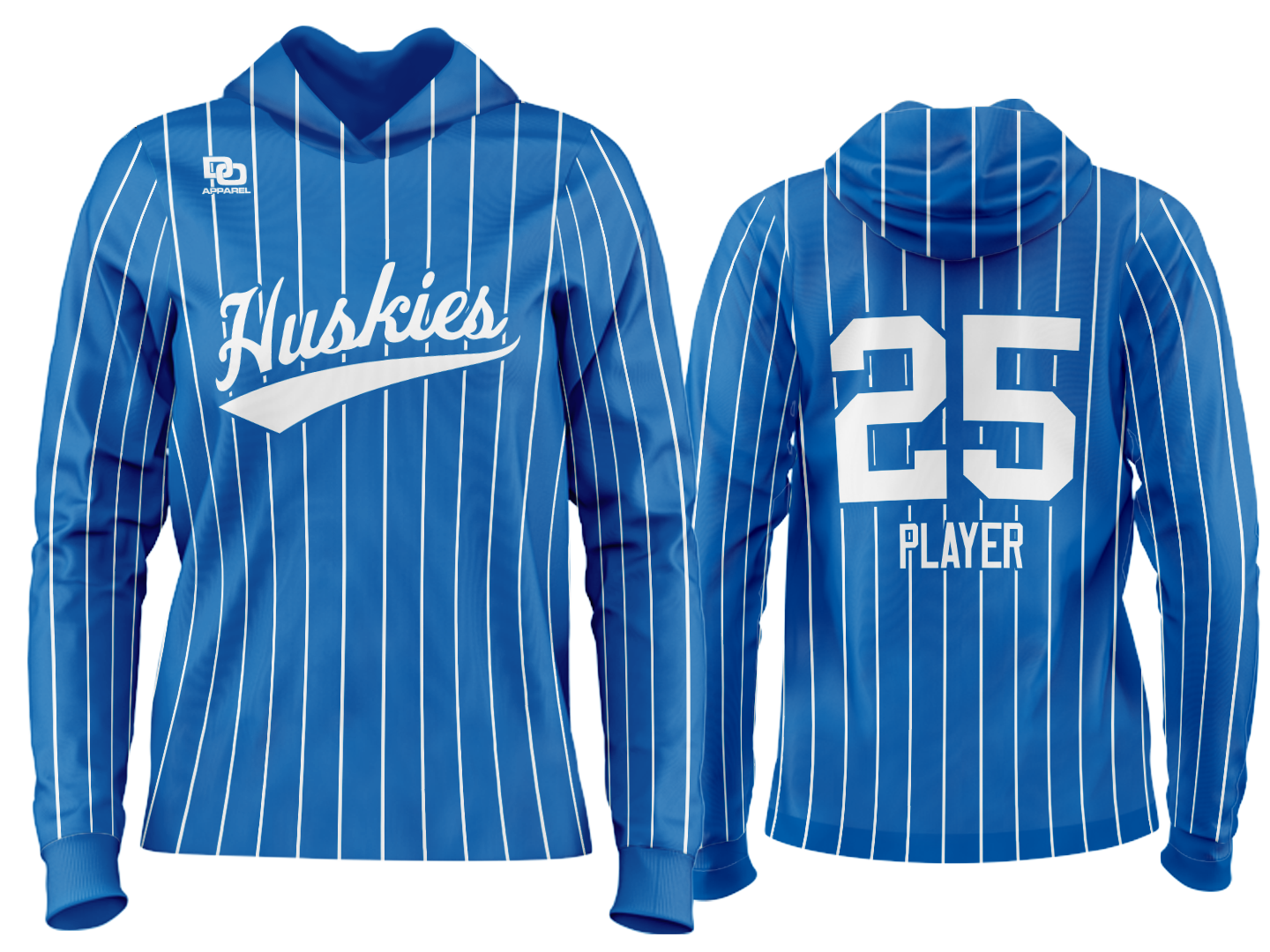 Custom Team Hoodie - Royal Pinstripe