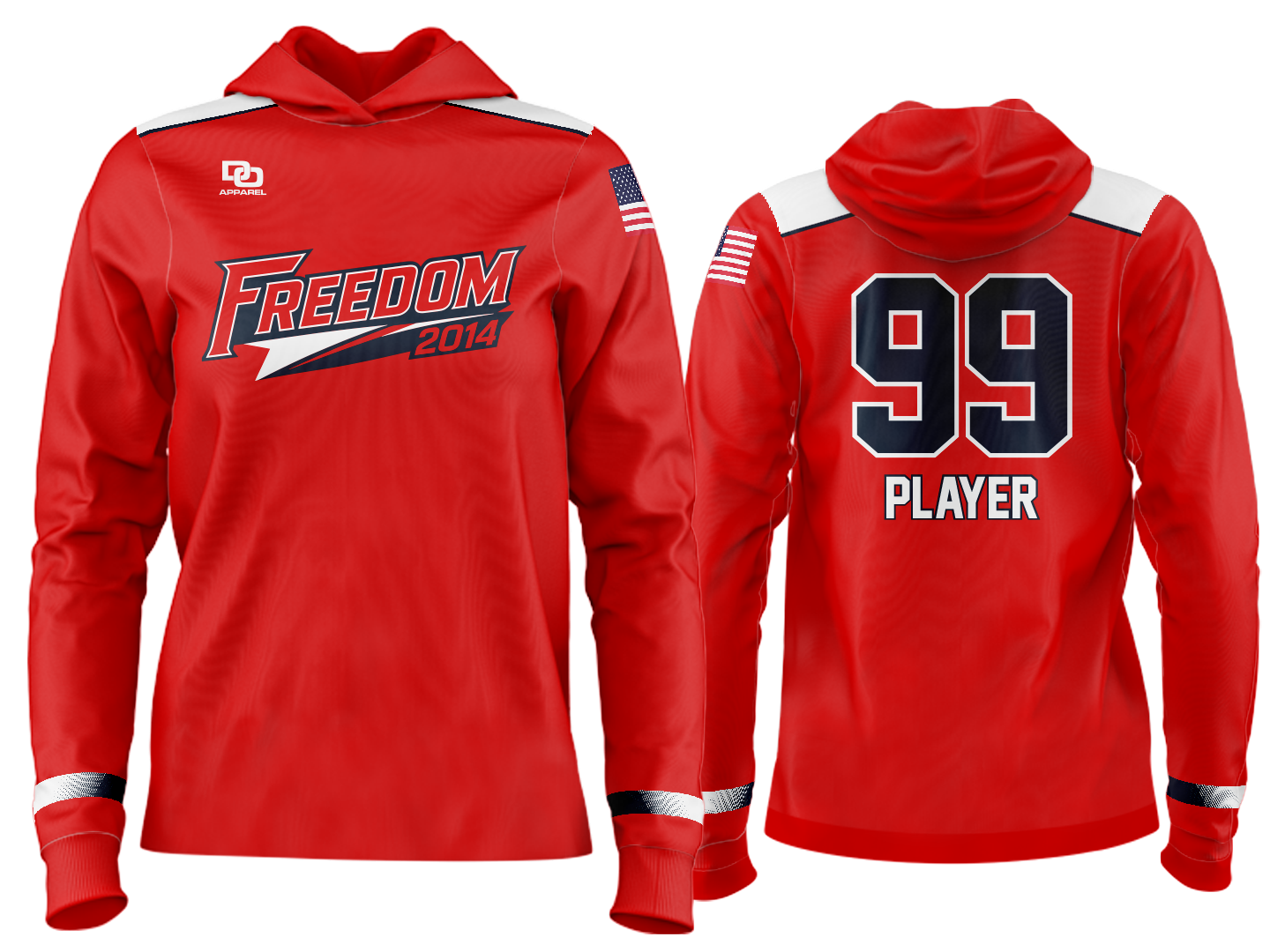 Custom Team Hoodie - Red