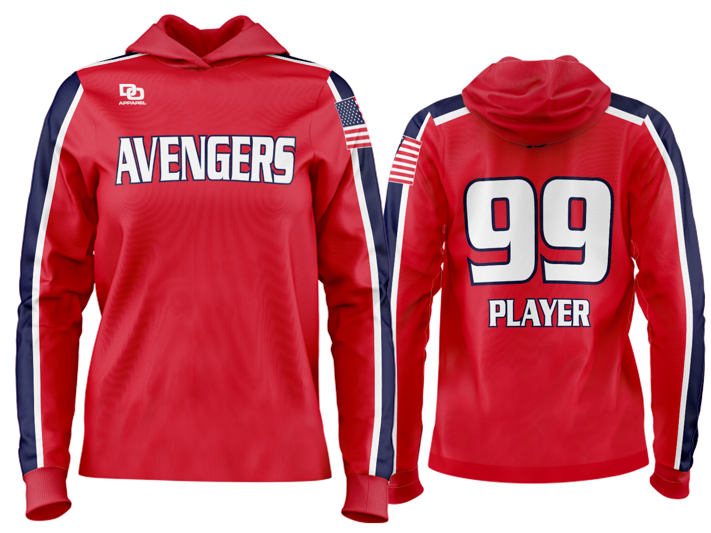 Custom Team Hoodie - Red