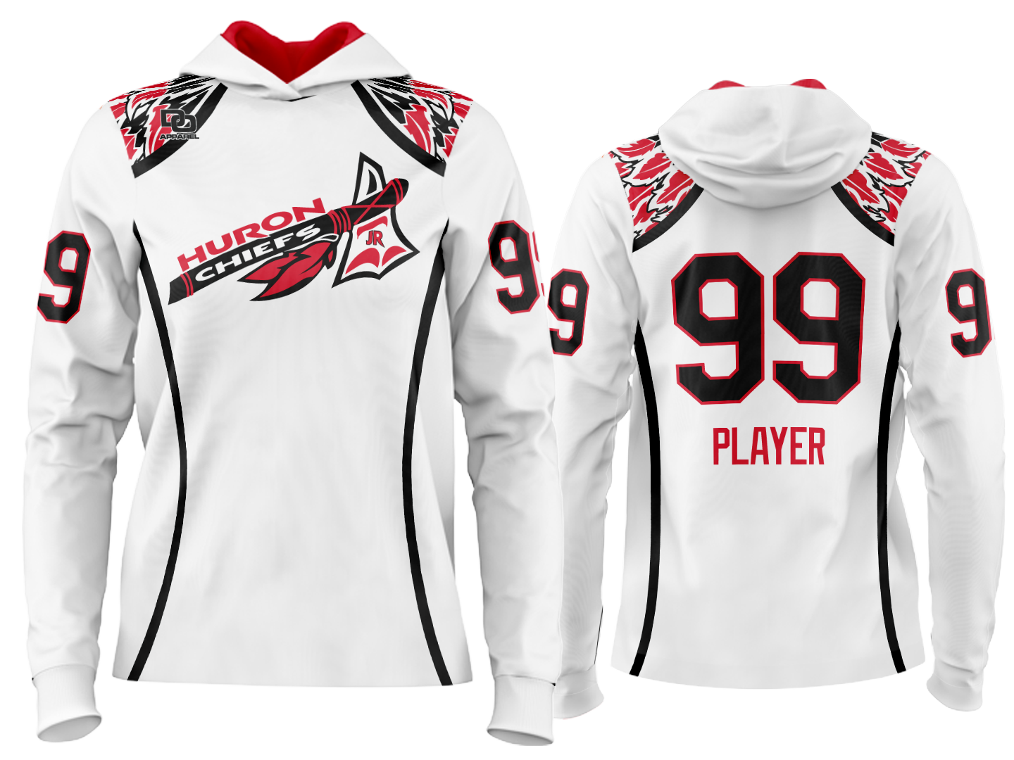 Custom Team Hoodie - White