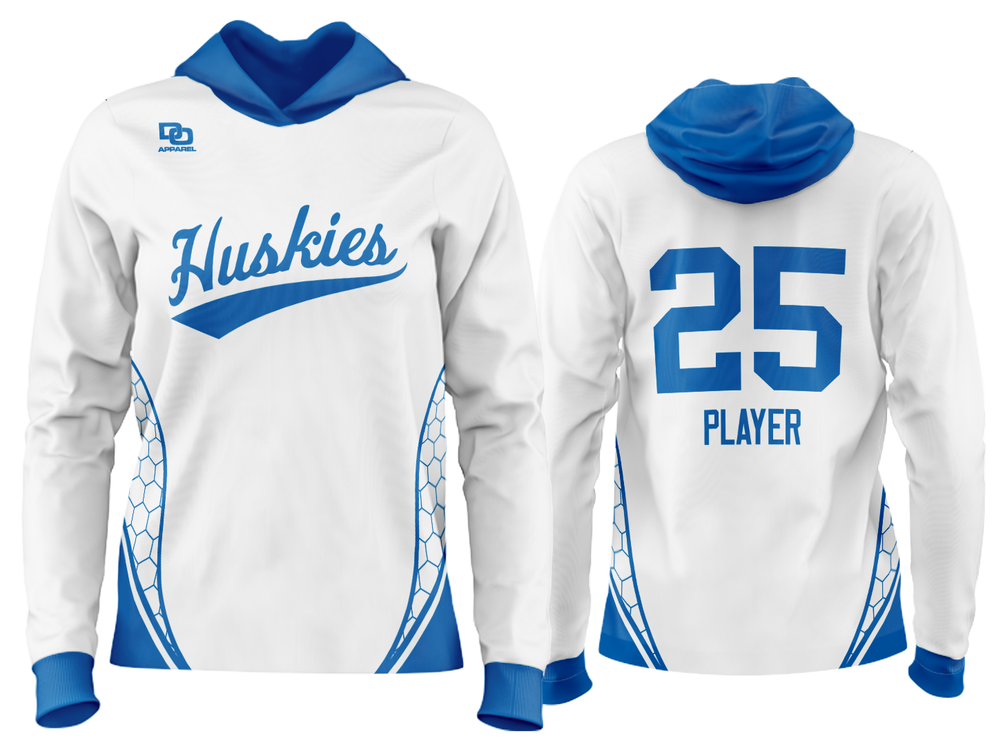 Custom Team Hoodie - White Hex