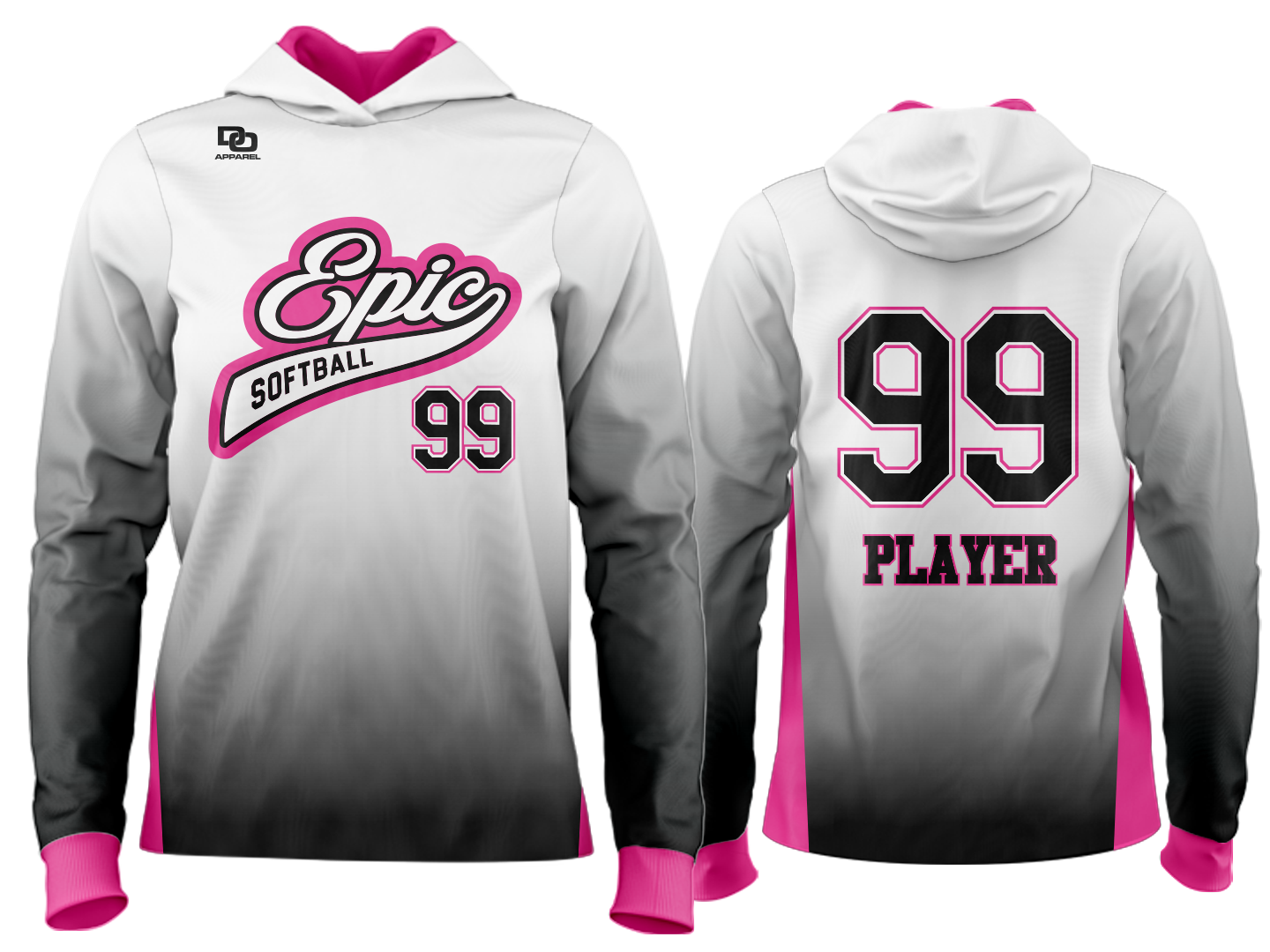 Custom Team Hoodie - White
