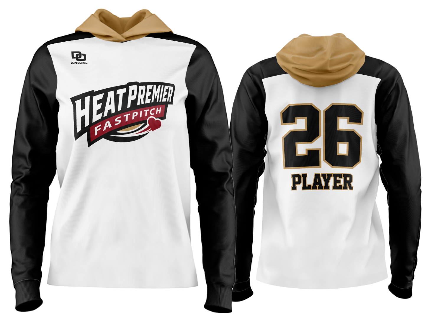 Custom Team Hoodie - White/Vegas