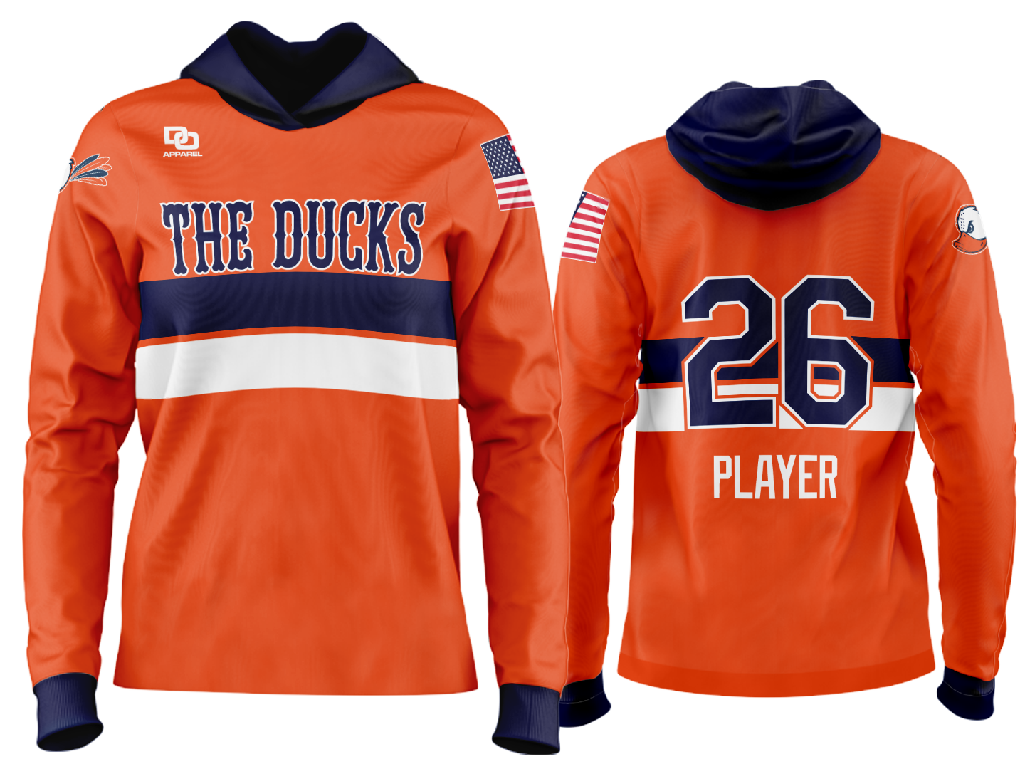 Custom Team Hoodie - Orange