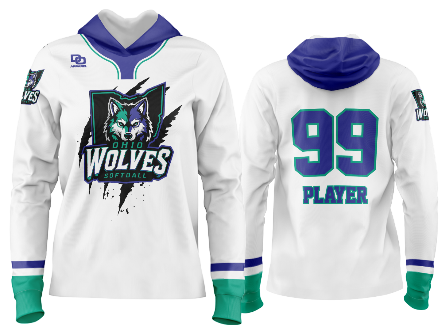 Custom Team Hoodie - White