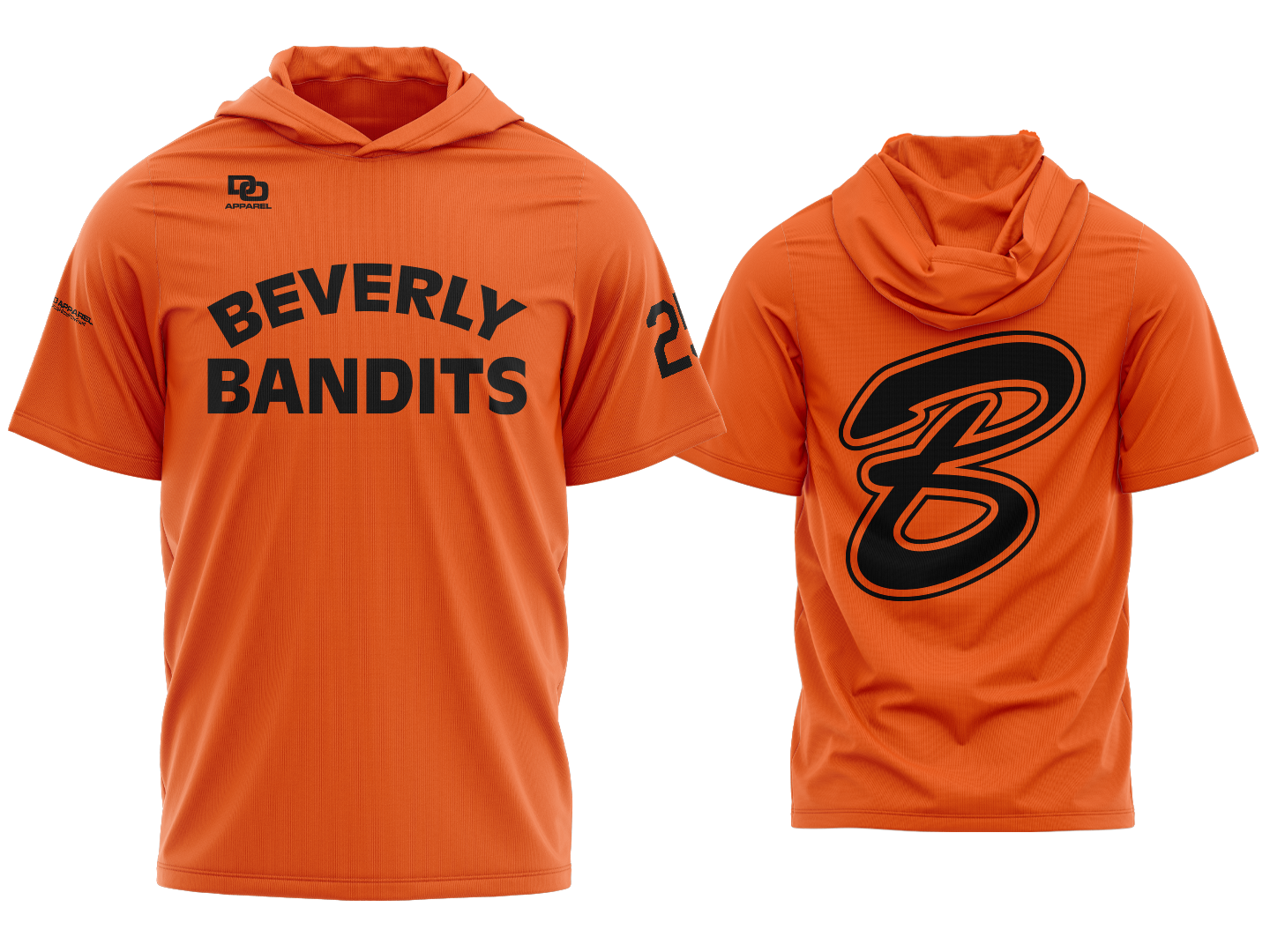 Custom Short Sleeve Hoodie - Training Orange
