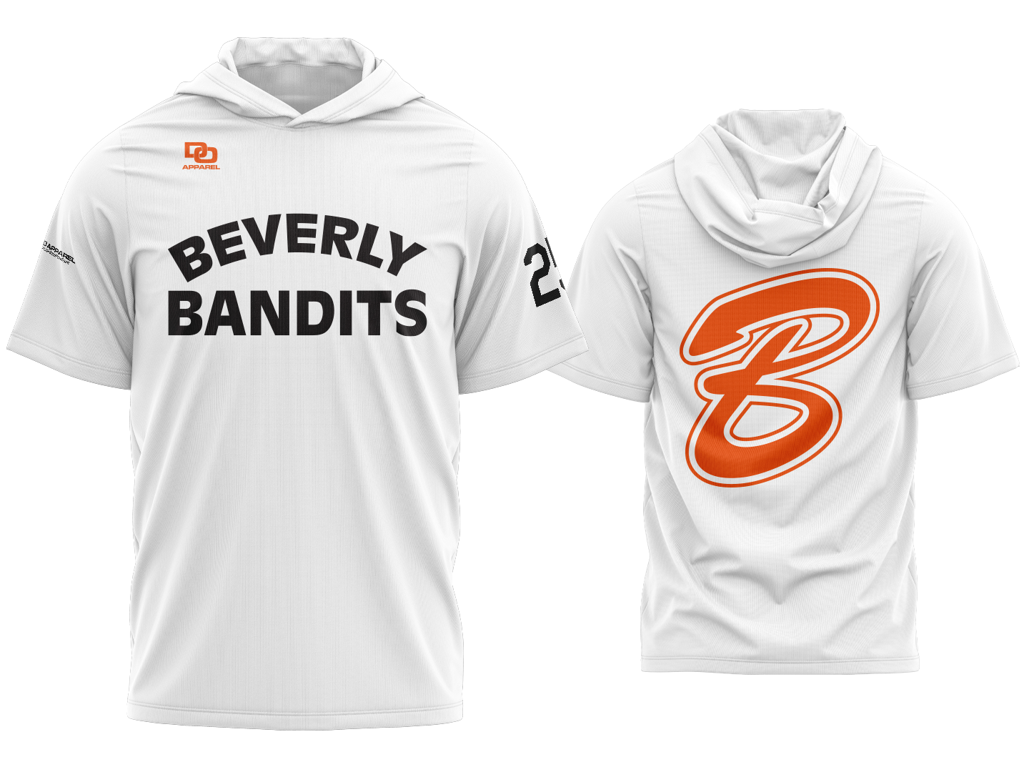 Custom Short Sleeve Hoodie - Training White